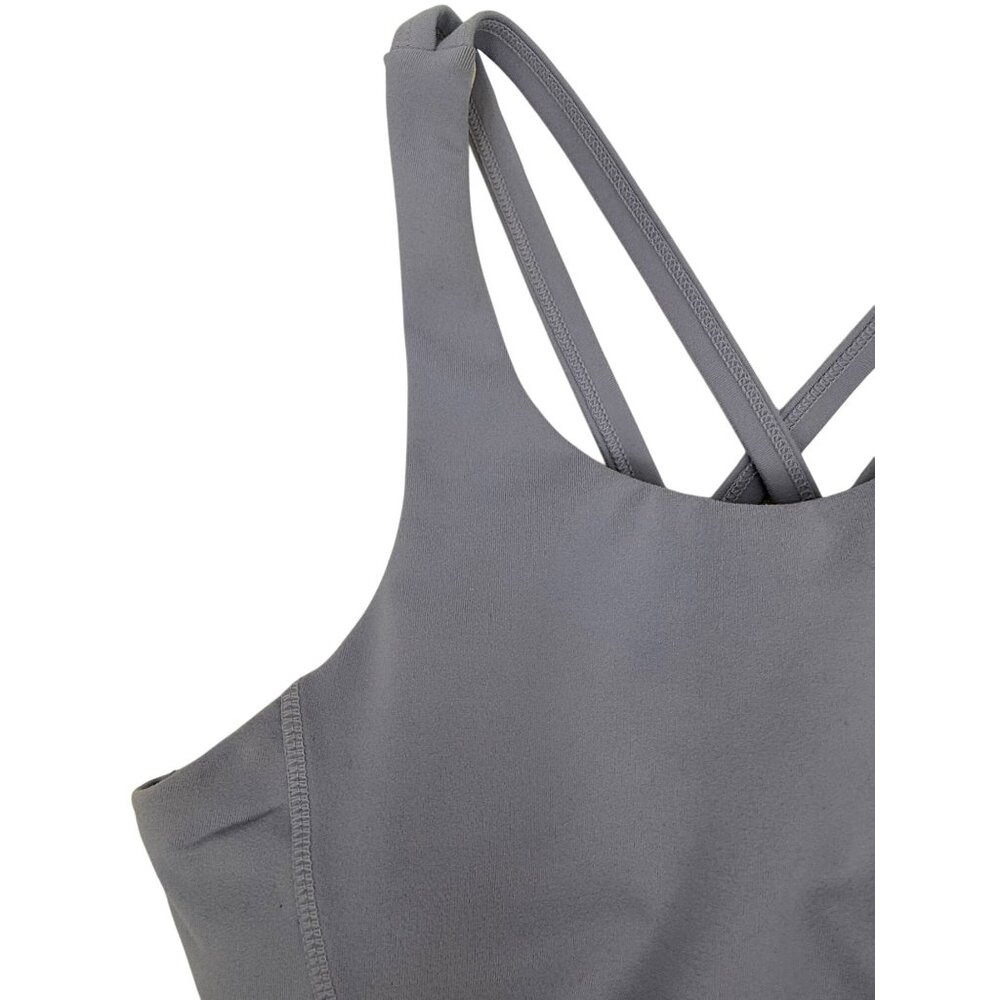 Popflex Active Purple Strappy Back & Mesh Supportive Sports Bra Goddess Top - Picture 4 of 13